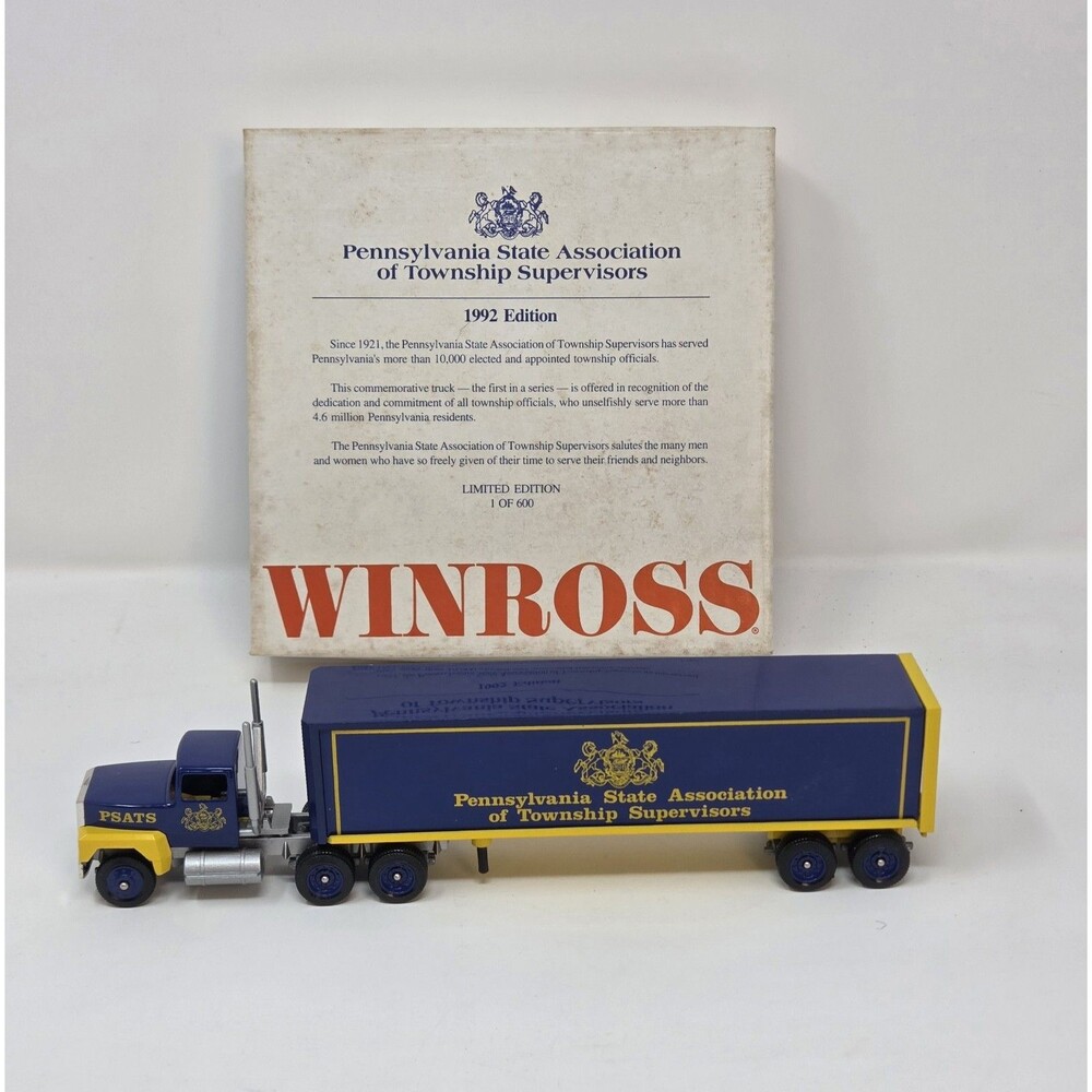 Winross PSATS Pennsylvania Township Supervisors 1992 Die Cast Truck 1/64 NIB 600